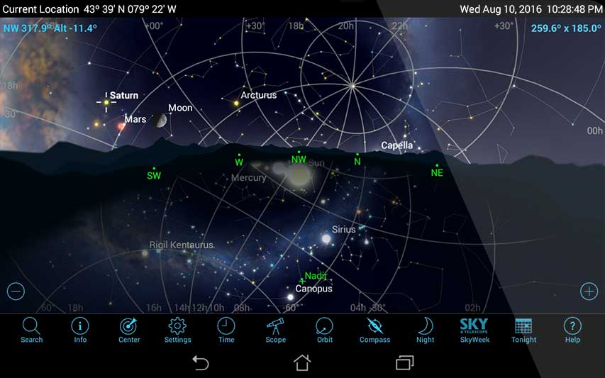 Starry Night Middle School Solar System Screenshot