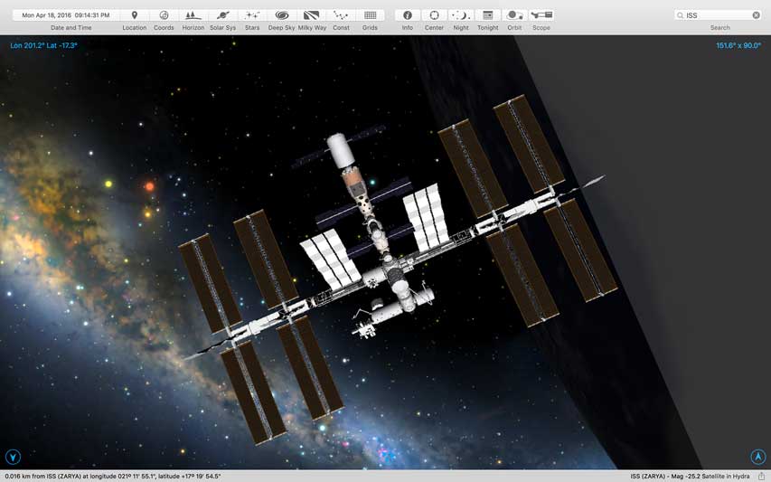 Starry Night Middle School Exoplpanet Imaging Simulation Screenshot